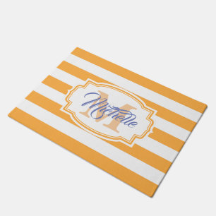 Yellow Stripes Pattern Doormat