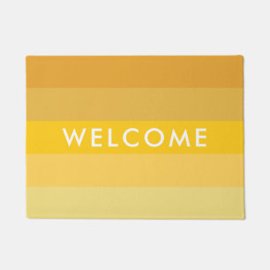 Yellow stripes pattern doormat