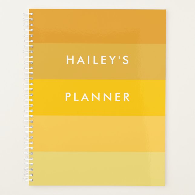 Yellow stripes pattern planner (Front)