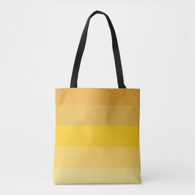 Yellow stripes pattern tote bag (Front)