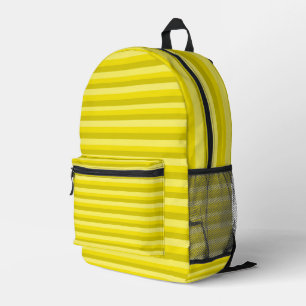 Yellow Stripes Printed Backpack