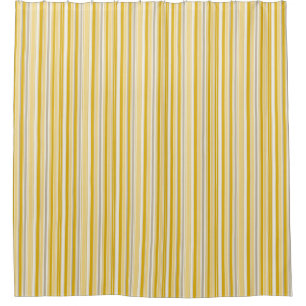 yellow stripes shower curtain