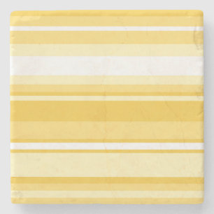Yellow stripes stone coaster
