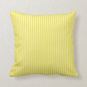 Yellow Stripes Throw Pillow