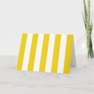 Yellow Stripes, White Stripes, Striped Pattern Card