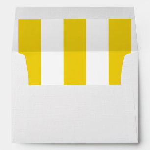 Yellow Stripes, White Stripes, Striped Pattern Envelope