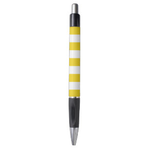 Yellow Stripes, White Stripes, Striped Pattern Pen