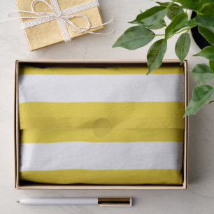 Yellow Stripes, White Stripes, Striped Pattern Tissue Paper