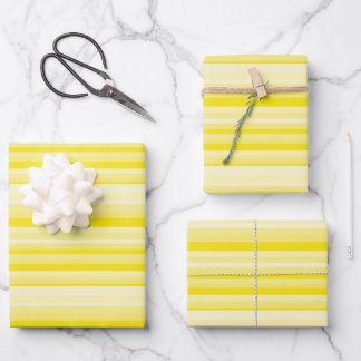 Yellow Stripes  Wrapping Paper Sheet