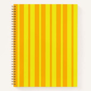 Yellow Stylish Stripes Pattern Design Notebook