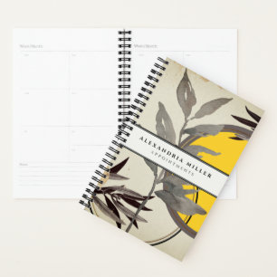 Yellow Stylish Zen Watercolor Appointment Planner