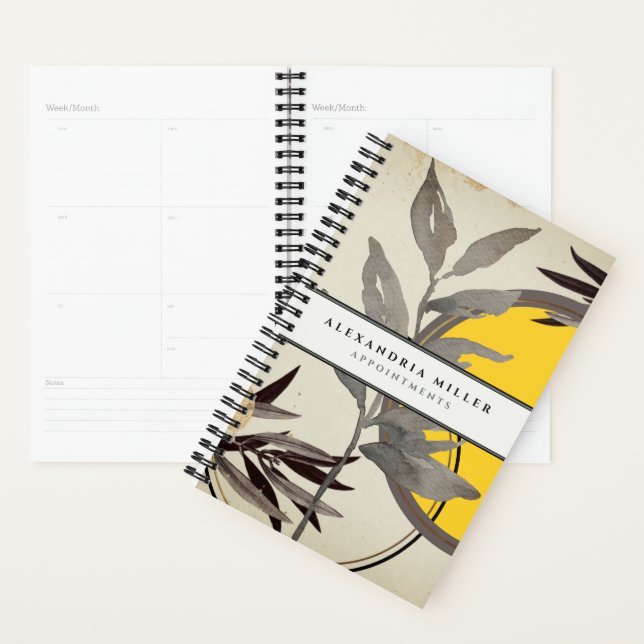 Yellow Stylish Zen Watercolor Appointment Planner (Display)