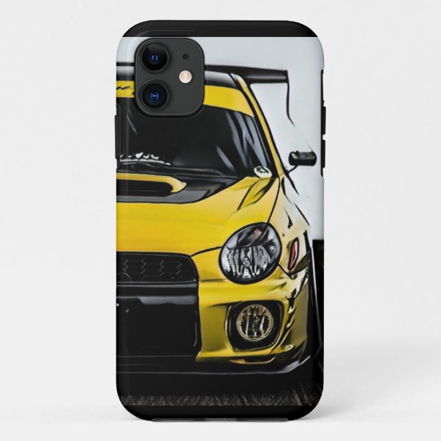 Yellow Subaru Bugeye Impreza WRX Case-Mate iPhone Case (Back)