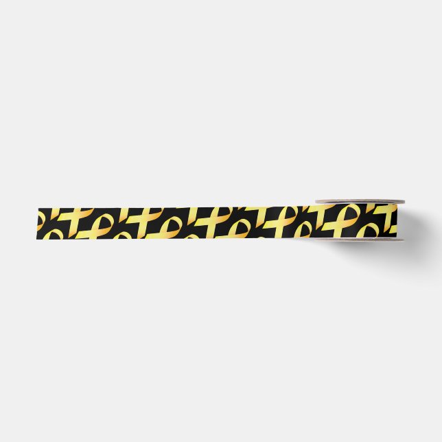 Yellow Suicide Prevention Ribbon Satin Ribbon (Front)