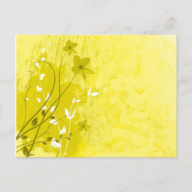 yellow summer flowers postcard (Front)