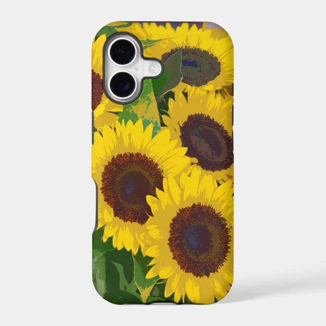 Yellow summer sunflowers (Back)