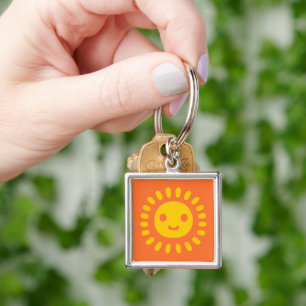 Yellow Sun Art Keychain