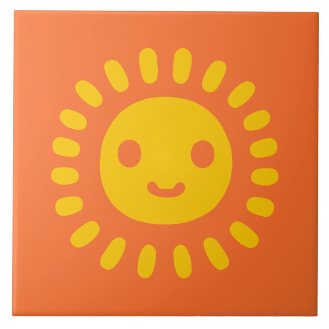 Yellow Sun Art Tile (Front)