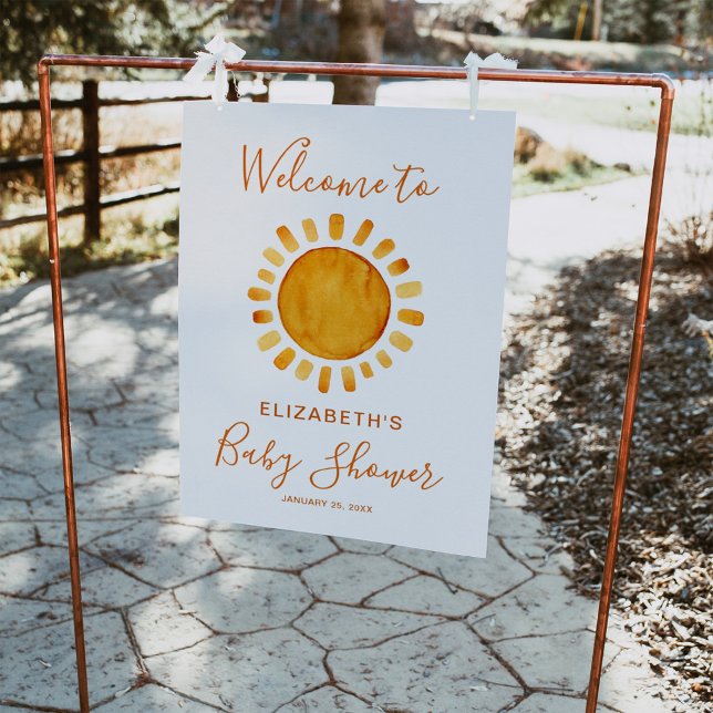 Yellow Sun Baby Shower Welcome  Poster (Creator Uploaded)