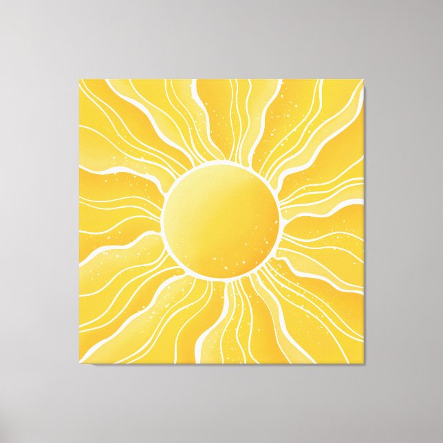 Yellow Sun Canvas Print (Front)