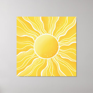 Yellow Sun Canvas Print