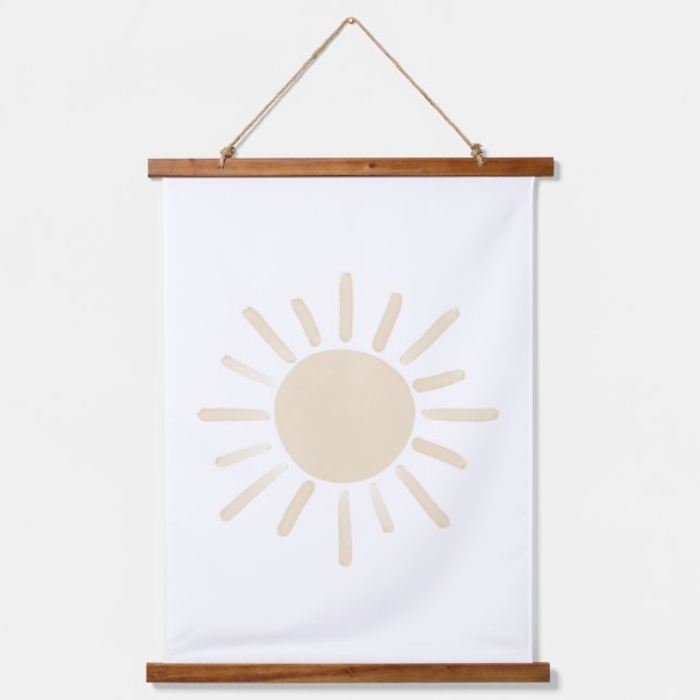 Yellow Sun Gender Neutral Nursery Decor Hanging Tapestry (Front)