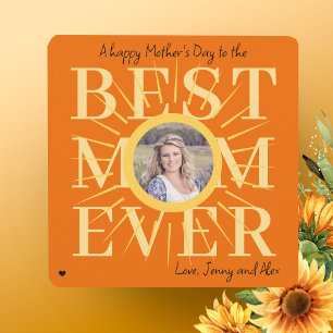 Yellow sun modern photo personalized Mother's Day 