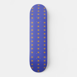 Yellow sun pattern skateboard