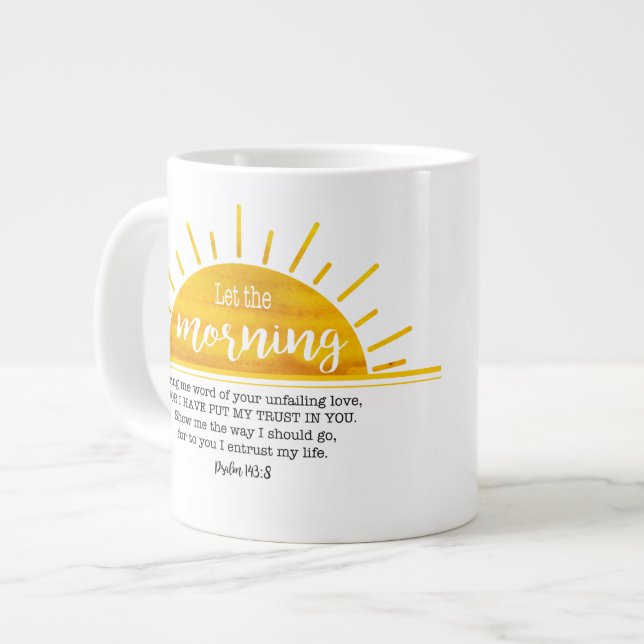 Yellow Sun Psalm Large Coffee Mug (Front Left)