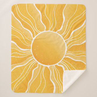 Yellow Sun Sherpa Blanket