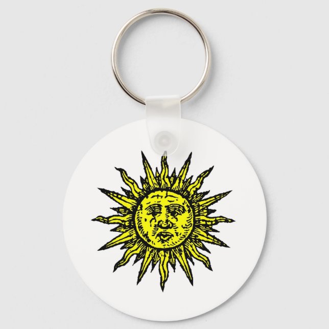 Yellow Sun Symbol Keychain (Front)