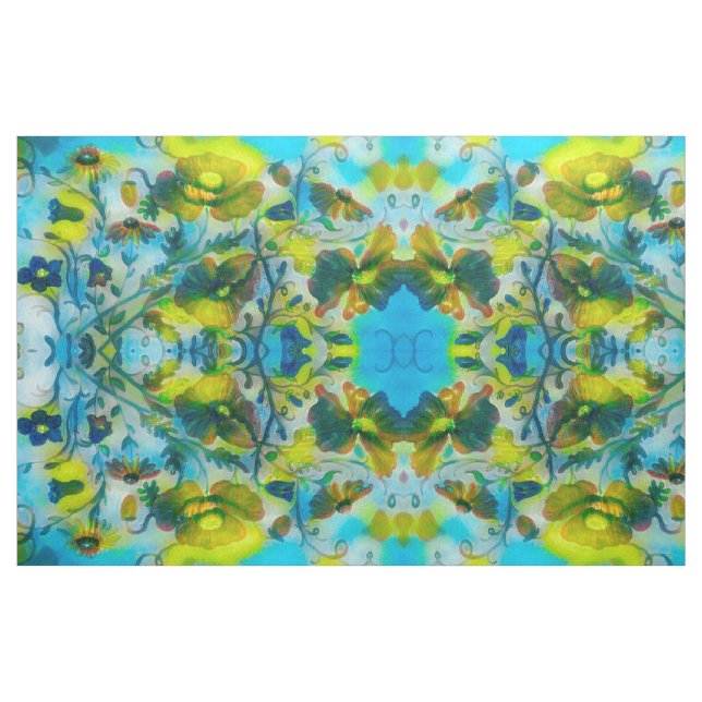 Yellow Sunbeam Floral Fabric  (Fat Quarter)