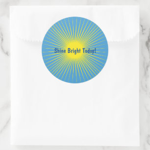 Yellow Sunburst Sticker
