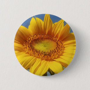 Yellow Sunflower 2 Inch Round Button