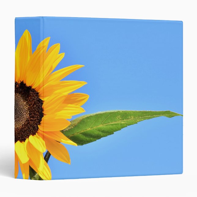 Yellow Sunflower 3 Ring Binder (Front/Spine)