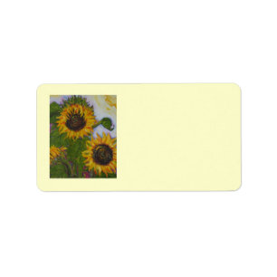 Yellow Sunflower Address Label