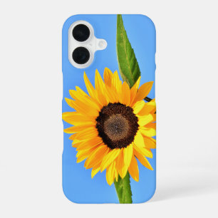 Yellow Sunflower Against Sun On Blue Sky iPhone 16 Case