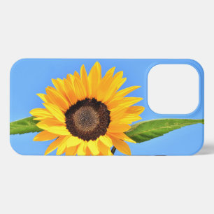 Yellow Sunflower Against Sun on Blue Sky - Summer iPhone 13 Pro Case