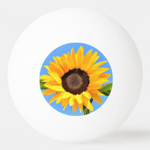 Yellow Sunflower Against Sun on Blue Sky - Summer Ping Pong Ball