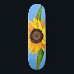 Yellow Sunflower Against Sun on Blue Sky - Summer  Skateboard<br><div class="desc">Yellow Sunflower Against Sun on Blue Sky - Summer Day - Photo Flower Nature - You can also personalize - Choose / Add Your Unique Photo - Image / Text - Name / Colour / Font / Size / more - Make Your Special Gift - Resize and move or remove...</div>