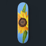 Yellow Sunflower Against Sun on Blue Sky - Summer  Skateboard<br><div class="desc">Yellow Sunflower Against Sun on Blue Sky - Summer Day - Photo Flower Nature - You can also personalize - Choose / Add Your Unique Photo - Image / Text - Name / Colour / Font / Size / more - Make Your Special Gift - Resize and move or remove...</div>