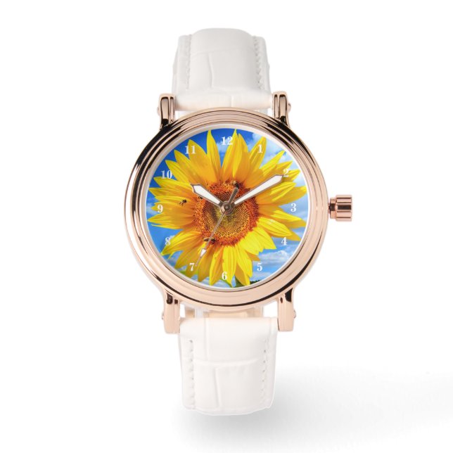 Yellow Sunflower and Bees Watch (Front)