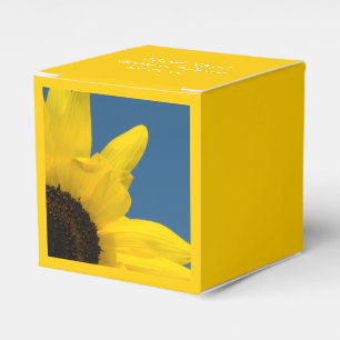 Yellow Sunflower and Blue Sky Wedding Favor Box