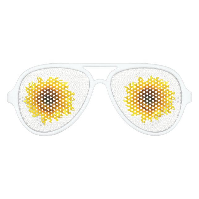yellow sunflower aviator sunglasses (Front)