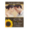 Yellow Sunflower Barn Wood Photo Save the Date
