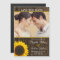 Yellow Sunflower Barn Wood Photo Save the Date