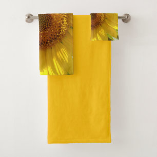 Yellow Sunflower Bath Towel Set