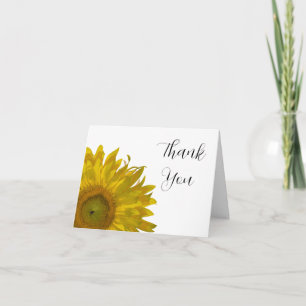 Yellow Sunflower Bridesmaid Thank You Card