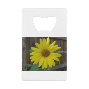 Yellow sunflower credit card bottle opener