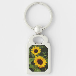 Yellow sunflower design keychain